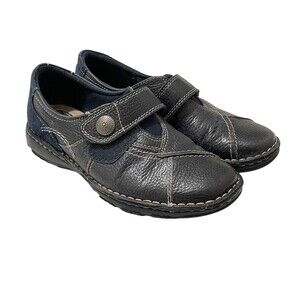 Womens 7.5 Leather Slip On Monk Strap Shoes Evelyn Earth Origins